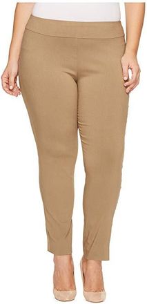 Krazy Larry Plus Size Pull-On Ankle Pants Womens Dress Pants Taupe : 24 30, Nylon/Rayon/Spandex