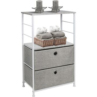 Sorbus 2-Drawer Table Dresser in Grey at Nordstrom Rack