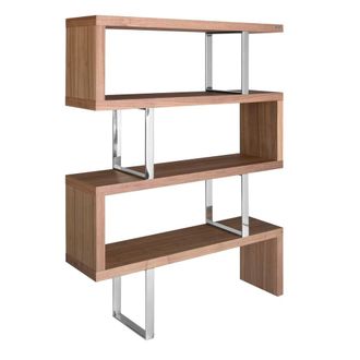 Angel Cerd&aacute; Walnut & Steel Shelving, 130x35x170 cm in Brown | Size: 130 x 35 x 170 cm