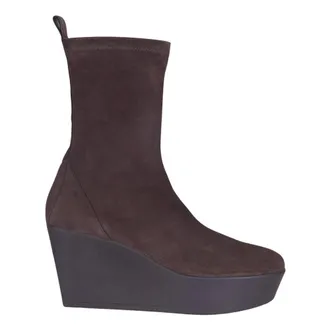 Vic Mati&eacute; K10 Blok Hak - Dames - Schoenen - Bruin - Maat: 38 1/2 EU Leer