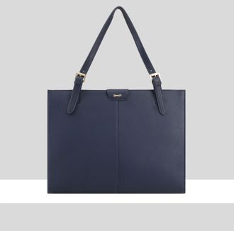 Paul Costelloe Womens Argo Leather Shoulder Bag - Blue - One Size