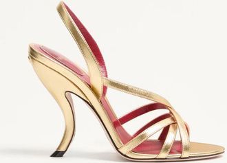 Valentino Garavani Fetishique Sandal In Laminated Nappa 105Mm Wo