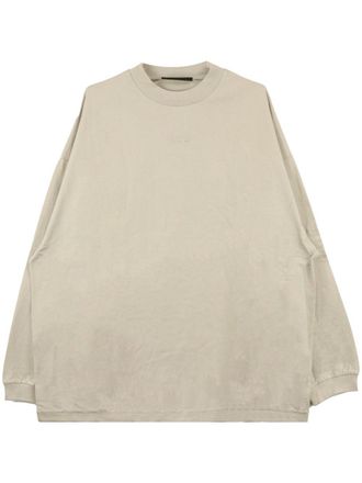 Fear of God T-shirt a maniche lunghe con ricamo - Toni neutri