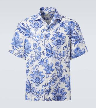 Tシャツ・カットソー ETRO SHIRT WITH PEGASUS EMBROIDERY (WRIA0028 99TR560S8452) Etro Etro Shirt With Pegasus Embroidery | baltini | REVERSIBLE