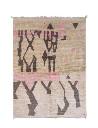 AFK Living Alfombra bereber marroqu&iacute; de lana rosa pura 131 x 200 cm