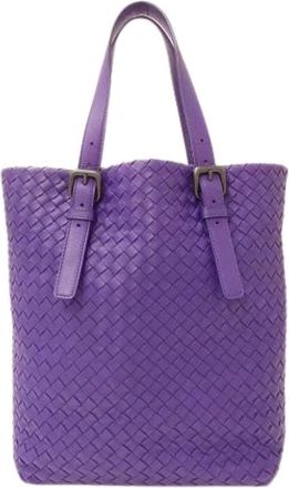 Bottega Veneta Pre-owned Tote Bags, female, Purple, Size: ONE SIZE Pre-owned Vintage Tote Bag