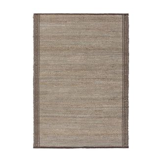 Decoclico Alfombra de yute natural y algod&oacute;n marr&oacute;n 140 x 200 cm