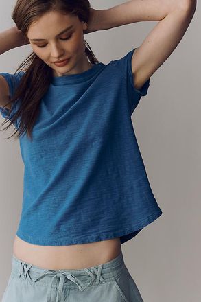 Pilcro The Bennie Cotton Slub Crew-Neck Slim Tee by Pilcro