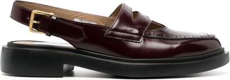 Thom Browne slingback leather penny loafers - women - Leather - 35 - Red