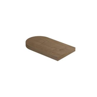 Bernacchini Play 2 planchet - 40x22x3.2cm - blinde bevestiging - links en rechts afgerond - MDF Fineer Ash grey