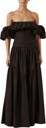 Shona Joy Maiori Off Shoulder Ruched Bodice Maxi Dress