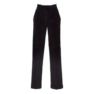 Circolo 1901 Pantalone in velluto liscio - female - Circolo 1901 - Straight Trousers - Brown - 2XS - Trousers