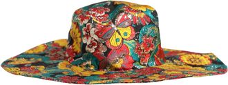 Dolce & Gabbana Men Multicolor Brocade Wide Brim Fisherman Capello Mens Hat