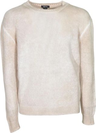 Avant Toi Sweaters Geel - Heren - Ronde hals truien - Geel - M - Truien & Vesten