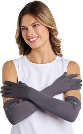 Coolibar Long Full Finger UV Sun Gloves - UPF 50+ Sun Protection - Culebra in Charcoal at Nordstrom, Size X-Large