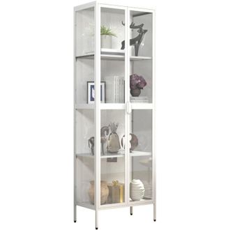 ebuy24 Ebuy24 - Vitrina De Vidrio Vcm De Pie Vitrina De Vidrio Con Vidrio De Seguridad Esg Dimensiones Aprox. Al. 180 X An. 60 X P. 35 Cm Soporte Vitrina Vid