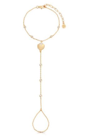 Ettika Santorini Shell Hand Chain in Gold at Nordstrom