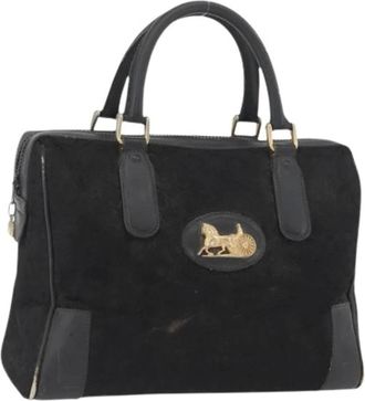 Celine Pre-owned Vintage Canvas Handtas - Dames - Vintage Handtas - Zwart - ONE Size - Leer - Vintage