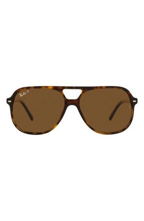 Ray-Ban 60mm Square Polarized Sunglasses in Havana/Polar Brown at Nordstrom