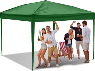 Vingo Vingo - swanew Gazebo da giardino,Tenda impermeabile per feste,Pergola,Barnum pieghevole senza pareti verde 3x3m