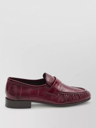 The Row eel leather loafers hand painted sole