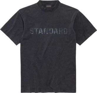 Balenciaga Standard T-shirt Regular Fit Black Faded 850261TTVC71041