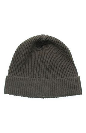 Portolano Merino Wool Rib Cuff Beanie in Saturn Brown at Nordstrom Rack