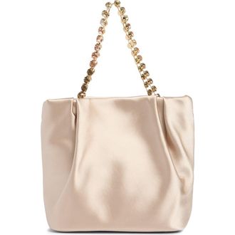 Dolce Vita Karol Rhinestone Strap Satin Handbag in Champagne at Nordstrom Rack
