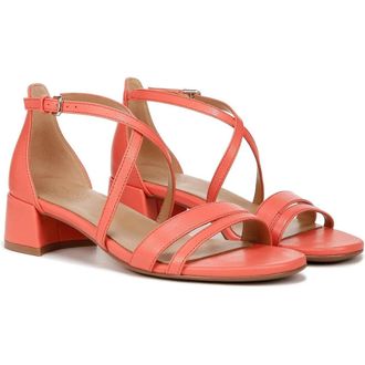 Naturalizer June I9937L2800 Sandal Women Apricot Blush Ankle Strap RHS4008
