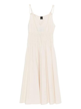 Pinko Amie gathered midi dress - Toni neutri