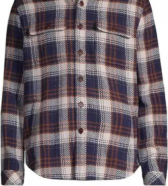 Rails Berkshire Shirt In Navy Umber Cream