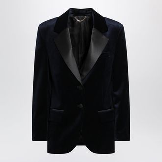 Victoria Beckham Midnight blue tailored single-breasted jacket