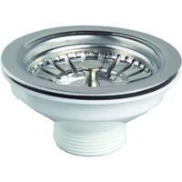 OEM Desag&uuml;e Con Cesta Coladora Para Fregadero Individual (tama&ntilde;o Del Producto: 114 Mm), Blanco - Crezuo