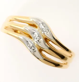 C&A Platinum Yellow Gold Yellow Gold (18K) Platinum 900 Band Ring (Pre-Owned)
