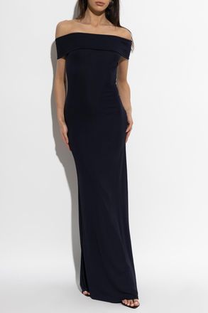 Alaia Sleeveless Dress, Womens, Navy Blue