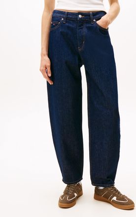 Tommy Jeans Tapered-fit-Jeans TOMMY JEANS JEANIE BALLOON DI4156, Damen, Gr. 29, L&auml;nge 30, denim schwarz, Denim/Jeans, Obermaterial: 99% Baumwolle, 1% Elasthan, un