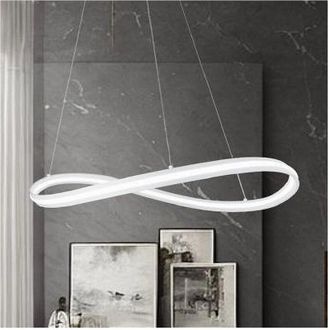 Trade Shop Trade Shop - Copy Of Lampadario A Sospensione Argento Con 2 Sfere In Vetro Bianco Attacco G9 E27 33498