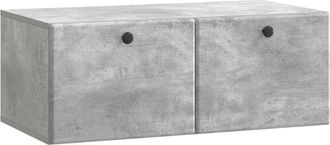 vidaXL Mueble De Tv De Pared 78,5 X 41 X 30 Cm Gris Hormig&oacute;n Vidaxl