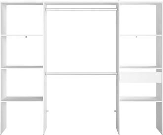 Concept Usine Vestidor pr&aacute;ctico con 6 estantes + 1 caj&oacute;n y 2 armarios