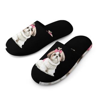 Generic Cartoon Shih Tzu Dog Mens House Slippers Slip Indoor Slipper On Shoes Warm Outdoor