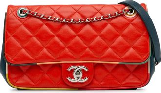 Chanel Red Medium Lambskin Cuba Color Flap Bag