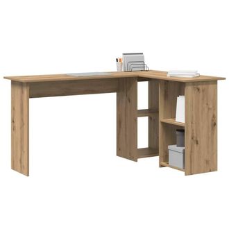Berkfield Home Modern Artisan Oak Computer Desk Artisan oak Particle board Medium in Light Brown