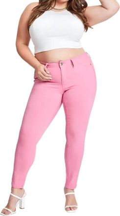 YMI Hyperstretch Skinny Jeans - Plus In Flamingo