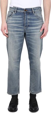 Pantaloni Torino Cotton-Lyocell Blend Jeans - Blue