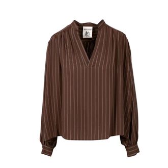 Semicouture Blouses, female, Brown, Size: L Margherita Blouse