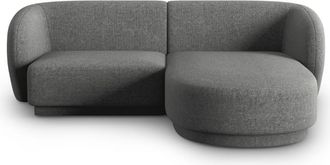 CXL by Christian Lacroix Sofá esquinero modular derecho 3 plazas chenilla gris oscuro mezcla