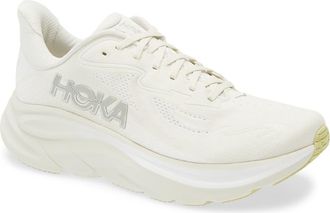 Hoka One One Clifton 10 Running Shoe - Wide Width Available in Truffle Salt /White at Nordstrom, Size 11.5