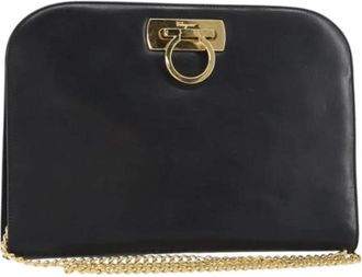 Ferragamo Pre-owned Leren Schoudertas - Dames - Vintage Schoudertas - Zwart - ONE Size - Leer - Vintage