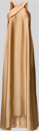 Rinascimento Rinascimento Neckholder-Abendkleid mit r&uuml;ckseitigem Rei&szlig;verschluss in Sand, Gr&ouml;&szlig;e M
