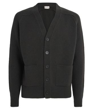 Johnstons of Elgin Johnstons Of Elgin Cashmere Ribbed Cardigan Size XL